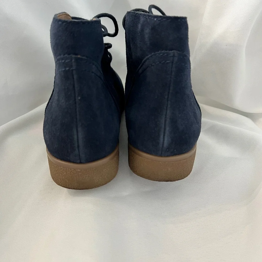 Franco Sarto Men's 8.5 Percy Navy Suede Chukka Ankle Boots Preppy Office Wedding